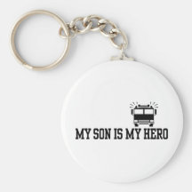 Firefighter's Mom Dad Keychain