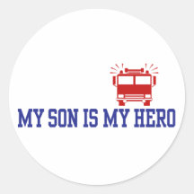 Firefighter's Mom Dad Round Sticker