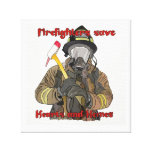 Firefighters save Hearts and Homes Gallery Wrapped Canvas