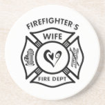 Firefighter's Wife Beverage Coaster