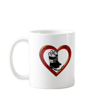 Firefighters_Wife, heart, boots, Married to, My... Coffee Mugs