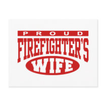 Firefighter's Wife Postcard