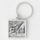 Firefighting during the Great Fire of London Key Chains