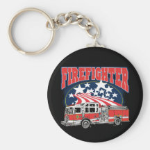Firefighting Truck Keychains