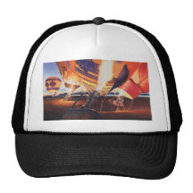 "Fireflies" Hot Air Balloon Watercolor Hat
