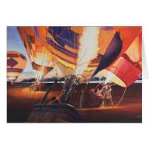 "Fireflies" Hot Air Balloons At Sunrise Card cards