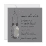 Fireflies & Mason Jar Save the Date invitations