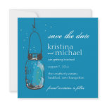 Fireflies & Mason Jar Save the Date invitations
