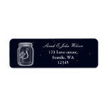 fireflies mason jar wedding ,return address label