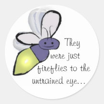 Fireflies Round Stickers