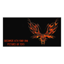 FireFly Red Flame Butterfly Design Photo Greeting Card