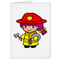 Firegirl Greeting Card