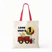 Fireman 1st Birthday Tshirts and Gifts Bag