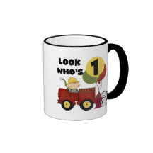 Fireman 1st Birthday Tshirts and Gifts Coffee Mugs