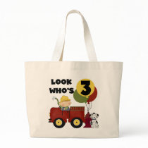 Fireman 3rd Birthday T-shirts and Gifts Tote Bag