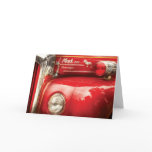 Fireman - An old fire truck Card