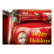 Fireman - An old fire truck Cards