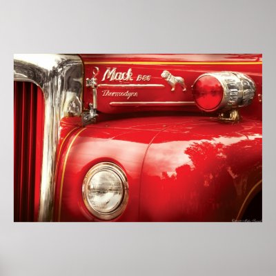 Fireman - An old fire truck Posters by suburbanscenes