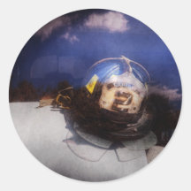 Fireman - Captains hat Round Stickers