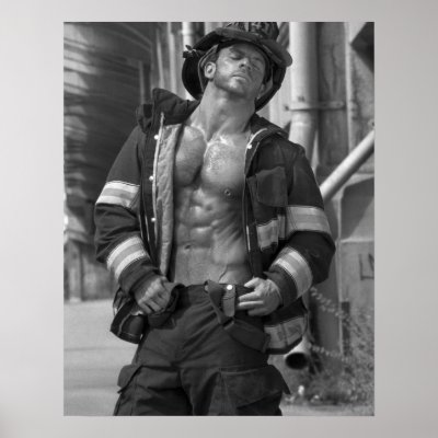 Fireman Firefighter Hunk Poster by Photos_By_JAE