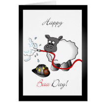 fireman firewoman birthday greeting card