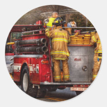 Fireman - Metuchen Fire Department Round Sticker