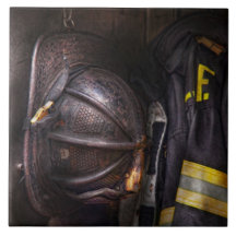 Fireman - Worn and used Ceramic Tile