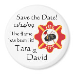 Fireman's Save the Date! Magnet
