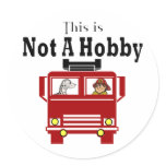 Firemen Gifts Round Stickers