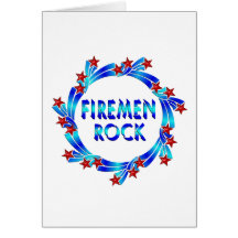 Firemen Rock Red Stars Card