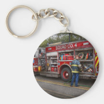 Firemen - The modern fire truck Keychains