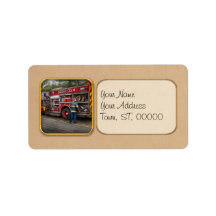 Firemen - The modern fire truck Labels
