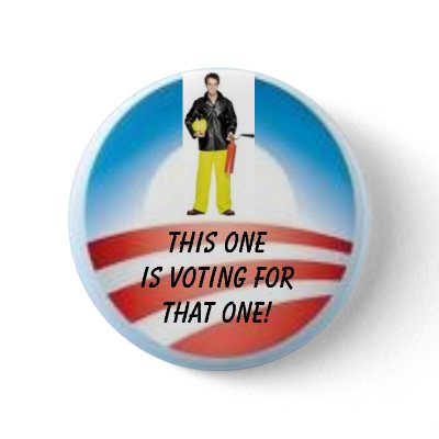Firemen Vote for That One - Customized Button by funny_tshirt