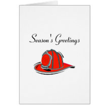 Firemens Seasons Greetings Greeting Cards