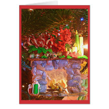 Fireplace Ornament Greeting Cards