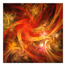 Firestorm Abstract Art Custom Invitations