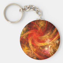 Firestorm Abstract Art Keychain