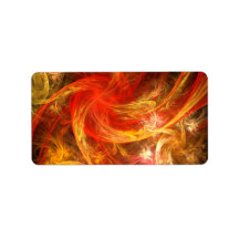 Firestorm Abstract Art Labels