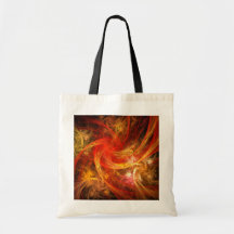 Firestorm Abstract Art Tote Bag