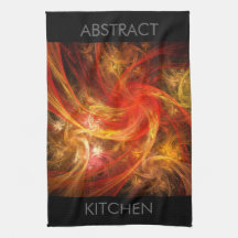 Firestorm Nova Abstract Art Kitchen Towel