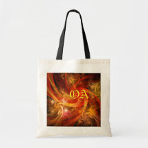 Firestorm Nova Abstract Art Monogram Bag