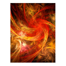 Firestorm Nova Abstract Art Postcard