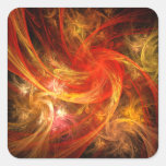 Firestorm Nova Abstract Art Square Sticker
