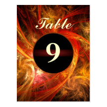 Firestorm Nova Table Number Postcard