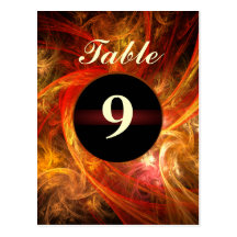 Firestorm Table Number Postcard