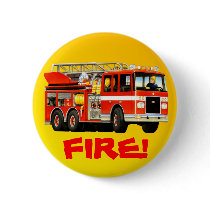 Firetruck Button Badge