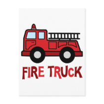 Firetruck Postcard