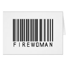 Firewoman Bar Code Cards