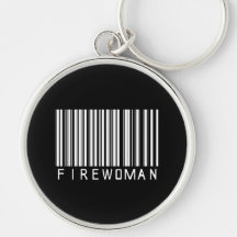 Firewoman Bar Code Key Chains
