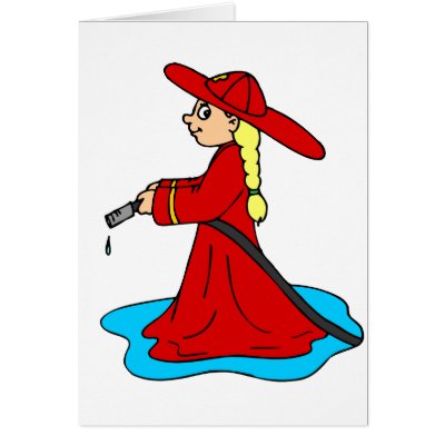 Firewoman Greeting Cards by cuteforkids
